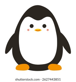 Cartoon Penguin Icon, Vector illustration. Eps 10