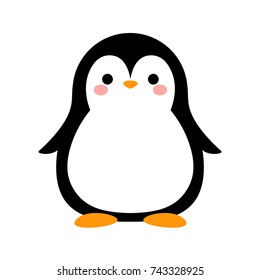 Cartoon Penguin Icon, Vector illustration