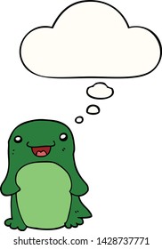 cartoon penguin with thought bubble