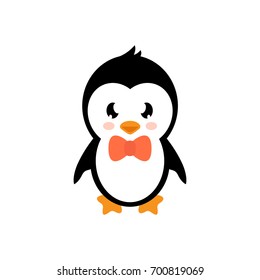 cartoon penguin with tie