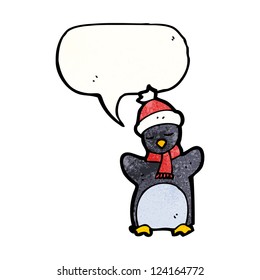 pingüino de dibujos animados con sombrero superior