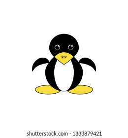 cartoon penguin toy colored icon. Signs and symbols can be used for web, logo, mobile app, UI, UX