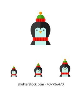 Cartoon Penguin Vector Icon 1
