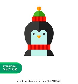 Cartoon Penguin Vector Icon 1