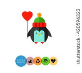 Cartoon Penguin Vector Icon 2