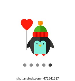 Cartoon Penguin Vector Icon 2