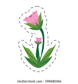 cartoon peony flower image vector illustration eps 10