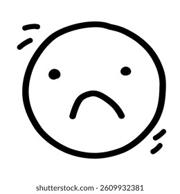 Cartoon people face emotions set in doodle scribble pencil marker style hand drawn set