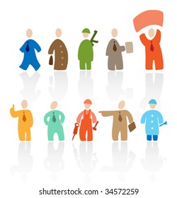 Cartoon people: professions. Vector illustration