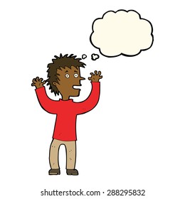 cartoon people with thought bubble