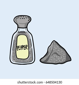 Cartoon Pepper Vector Illustration for Cooking game
