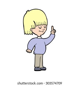 cartoon person with idea