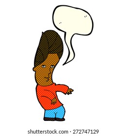 cartoon person with speech balloon