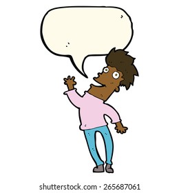 cartoon person with speech bubble