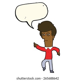 persona de caricatura con burbuja de habla