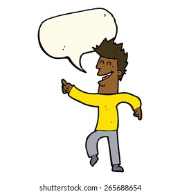 cartoon person with speech bubble