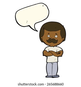 cartoon person with speech bubble