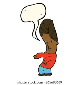 cartoon person with speech bubble