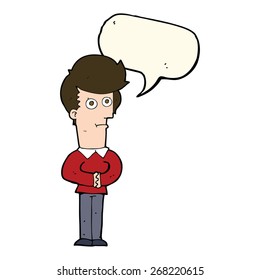 cartoon person with speech bubble