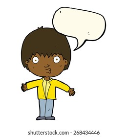 Cartoon-Person mit Sprachblase