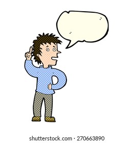 persona de caricatura con burbuja de habla