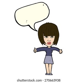 Cartoon-Person mit Sprachblase