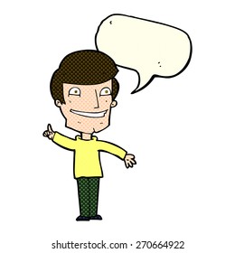 persona de caricatura con burbuja de habla