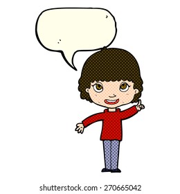 cartoon person with speech bubble