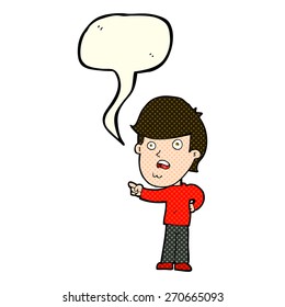 persona de caricatura con burbuja de habla