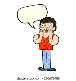 persona de caricatura con burbuja de habla