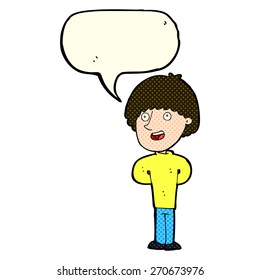 cartoon person with speech bubble