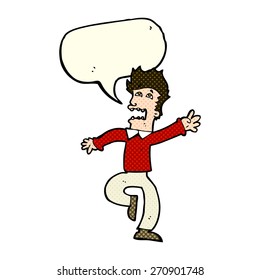 cartoon person with speech bubble