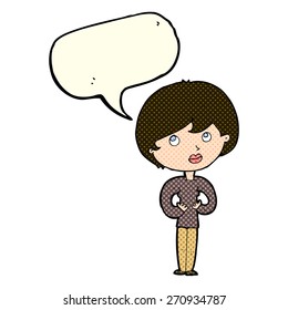 cartoon person with speech bubble