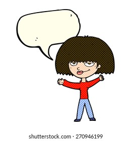 cartoon person with speech bubble