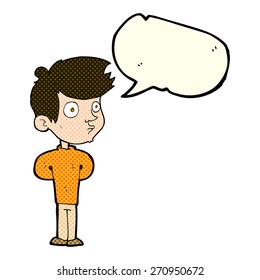 cartoon person with speech bubble