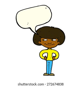 cartoon person with speech bubble