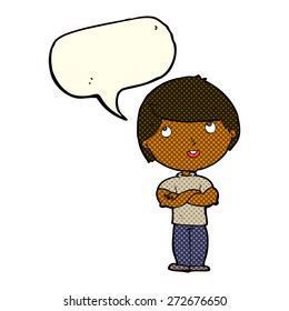 cartoon person with speech bubble