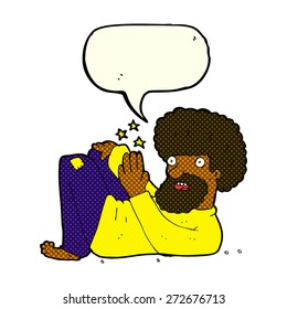 cartoon person with speech bubble