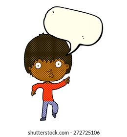 cartoon person with speech bubble