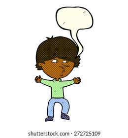 cartoon person with speech bubble
