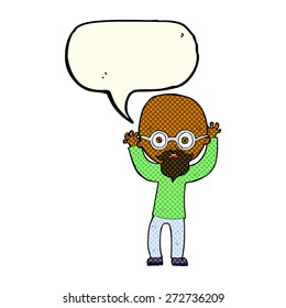 persona de caricatura con burbuja de habla
