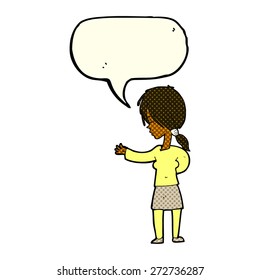cartoon person with speech bubble