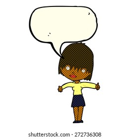 cartoon person with speech bubble