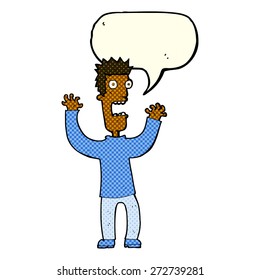 cartoon person with speech bubble