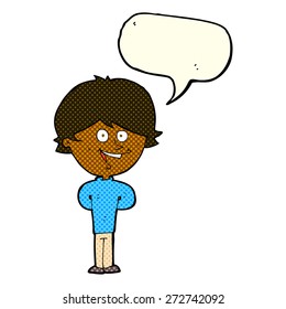 cartoon person with speech bubble