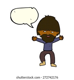 cartoon person with speech bubble