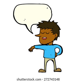 Cartoon-Person mit Sprachblase