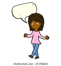 cartoon person with speech bubble