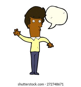 cartoon person with speech bubble