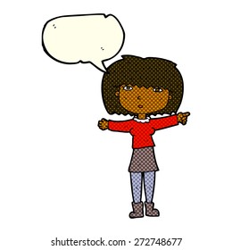 cartoon person with speech bubble